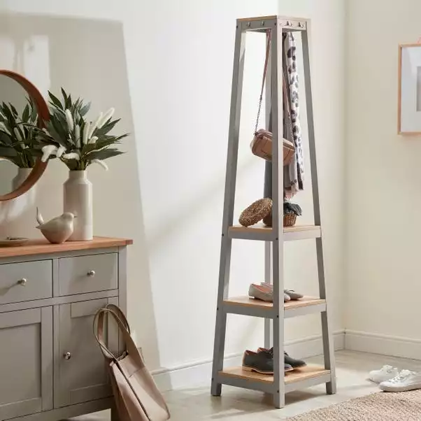 Dunelm Bromley Corner Coat Stand Grey 1 Dunelm Bromley Corner Coat Stand Grey