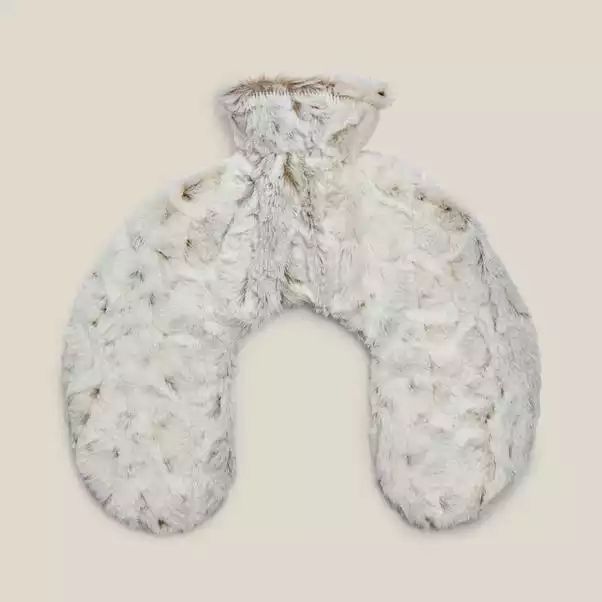 Dunelm Snow Leopard Neck Hot Water Bottle 2 Dunelm Snow Leopard Neck Hot Water Bottle - Image 2