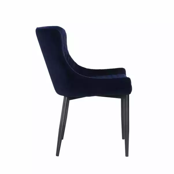 Dunelm Montreal Set Of 2 Velvet Dining Chairs 5 Dunelm Montreal Set Of 2 Velvet Dining Chairs - Image 5