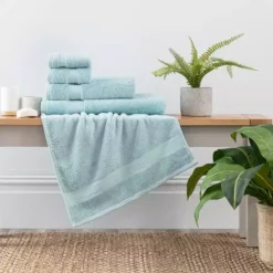 Dunelm Duck Egg Egyptian Cotton Towel