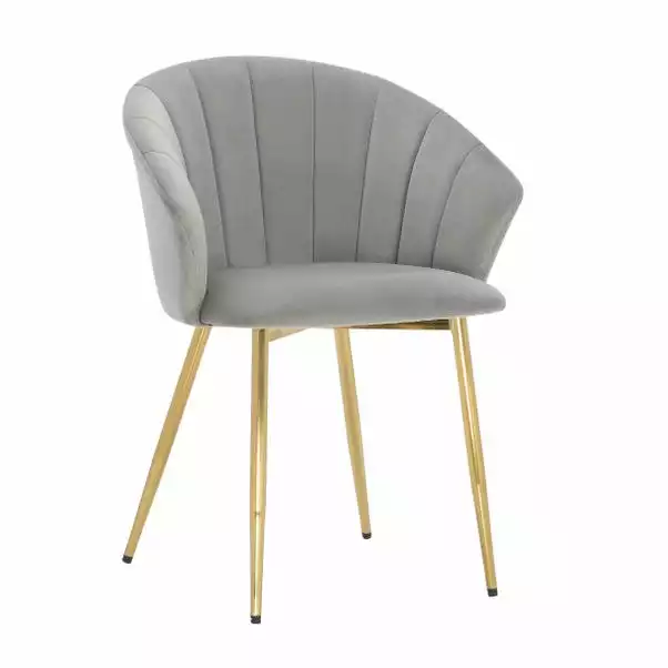 Dunelm Kendall Velvet Carver Dining Chair 2 Dunelm Kendall Velvet Carver Dining Chair - Image 2