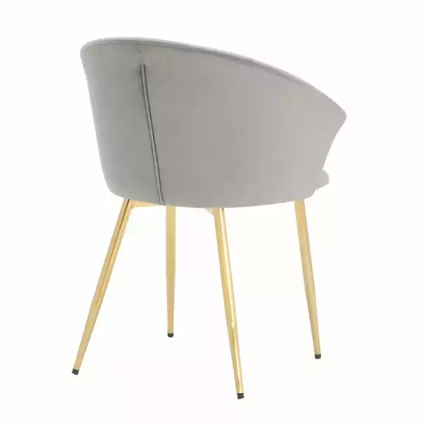 Dunelm Kendall Velvet Carver Dining Chair 4 Dunelm Kendall Velvet Carver Dining Chair - Image 4