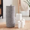 Dunelm Paper Black Woven Toilet Roll Storage