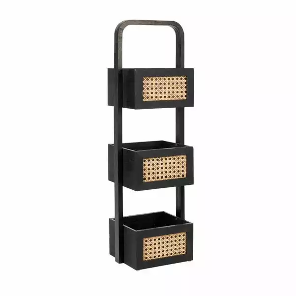 Dunelm French Cane Black Caddy 2 Dunelm French Cane Black Caddy - Image 2