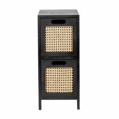 Dunelm French Cane Black 2 Drawer Unit -Dunelm Sales Store 30747344 alt02