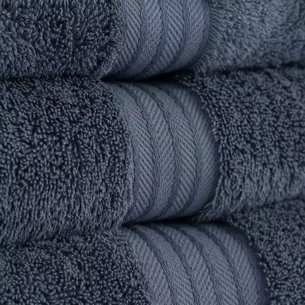 Dunelm Folkstone Blue Egyptian Cotton Towel 5 Dunelm Folkstone Blue Egyptian Cotton Towel - Image 5