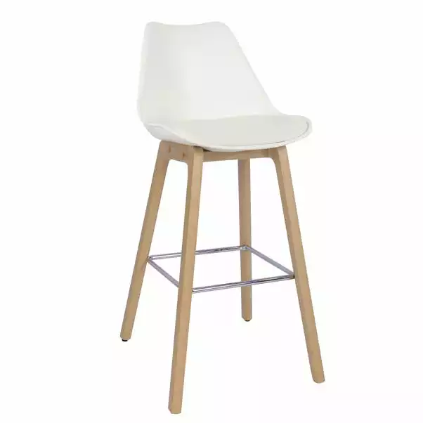 Dunelm Erik Bar Stool With White Back 3 Dunelm Erik Bar Stool With White Back - Image 3