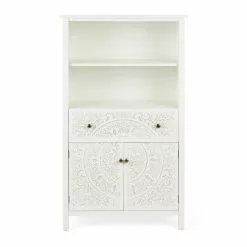 Dunelm Samira Tall 2 Door & 1 Drawer Chest, White -Dunelm Sales Store 30748013 alt03