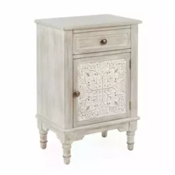 Dunelm Lucille 1 Drawer & 1 Door Bedside Table, White Wash -Dunelm Sales Store 30748018 alt02