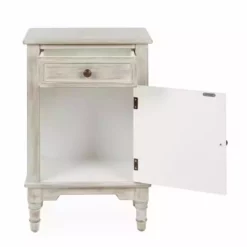 Dunelm Lucille 1 Drawer & 1 Door Bedside Table, White Wash -Dunelm Sales Store 30748018 alt03