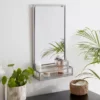 Dunelm London Brushed Chrome Effect Wall Mirror, 34x64cm