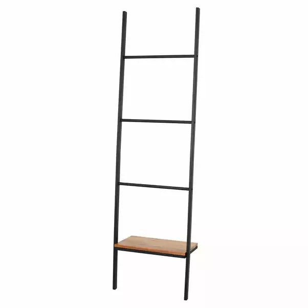 Dunelm Fulton Wood Black Ladder Shelf 2 Dunelm Fulton Wood Black Ladder Shelf - Image 2