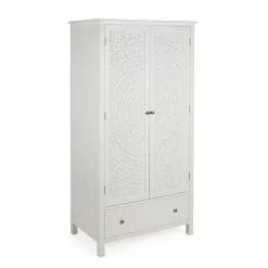 Dunelm Samira Double 1 Drawer Wardrobe, White -Dunelm Sales Store 30749089 alt03