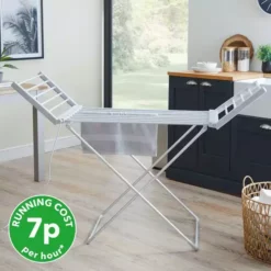 Dunelm Heated Airer With Wings