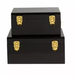 Dunelm Set Of 2 Black Metal Trunk -Dunelm Sales Store 30754090 alt03