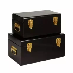 Dunelm Set Of 2 Black Metal Trunk -Dunelm Sales Store 30754090 alt04