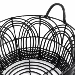 Dunelm Plastic Black Small Rattan Basket -Dunelm Sales Store 30754124 alt02