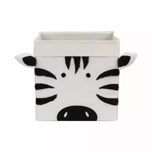 Dunelm Zebra Felt Foldable Box 2 Dunelm Zebra Felt Foldable Box - Image 2