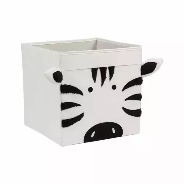 Dunelm Zebra Felt Foldable Box 3 Dunelm Zebra Felt Foldable Box - Image 3