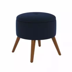 Dunelm Eliza Velvet Storage Footstool