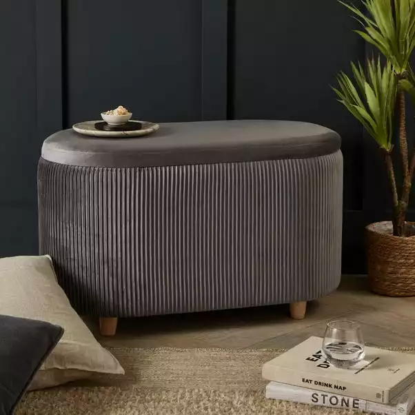 Dunelm Florence Velvet Ottoman 1 Dunelm Florence Velvet Ottoman