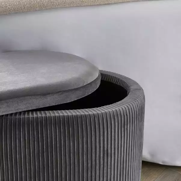 Dunelm Florence Velvet Ottoman 3 Dunelm Florence Velvet Ottoman - Image 3