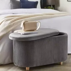 Dunelm Florence Velvet Ottoman 9 Dunelm Florence Velvet Ottoman -Dunelm Sales Store 30763745 alt03