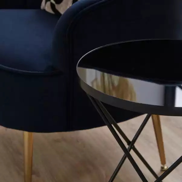 Dunelm Zoey Black Top Side Table 2 Dunelm Zoey Black Top Side Table - Image 2