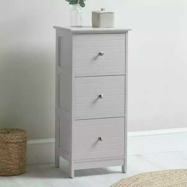 Dunelm Nautical Grey 3 Drawer Unit 1 Dunelm Nautical Grey 3 Drawer Unit