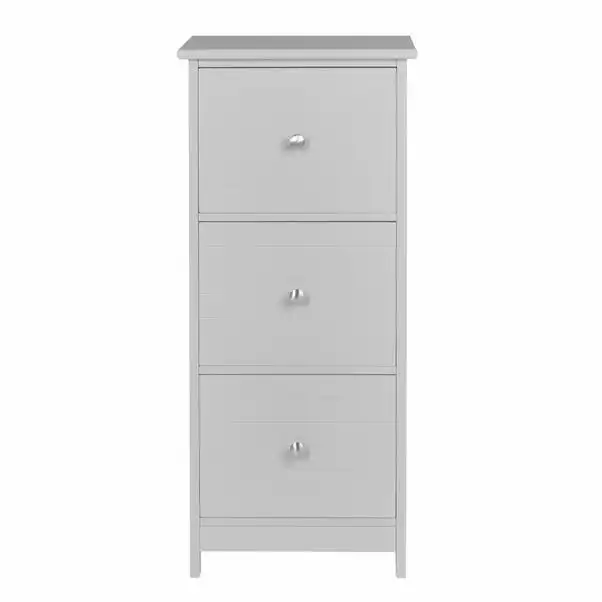 Dunelm Nautical Grey 3 Drawer Unit 2 Dunelm Nautical Grey 3 Drawer Unit - Image 2