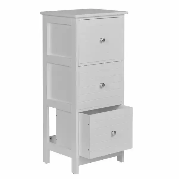 Dunelm Nautical Grey 3 Drawer Unit 4 Dunelm Nautical Grey 3 Drawer Unit - Image 4