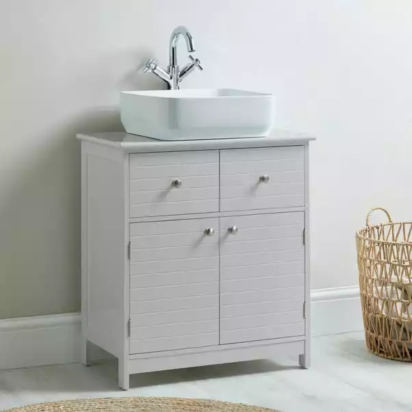 Dunelm Nautical Grey Under Sink Unit 1 Dunelm Nautical Grey Under Sink Unit