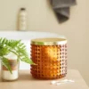 Dunelm Bubble Glass Amber Small Storage Jar