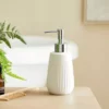 Dunelm Ceramic Ribbed White Lotion Dispenser