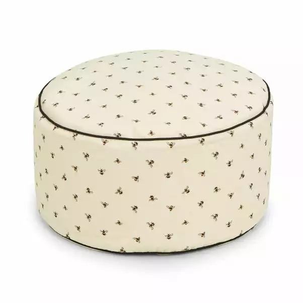Dunelm Bees Pouffe Natural 2 Dunelm Bees Pouffe Natural - Image 2