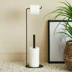 Dunelm Curves Black Toilet Butler