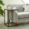Dunelm Charlie Oak Effect C-Shaped Side Table