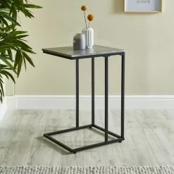 Dunelm Charlie Concrete Effect C-Shaped Side Table 8 Dunelm Charlie Concrete Effect C-Shaped Side Table -Dunelm Sales Store 30765713 alt02