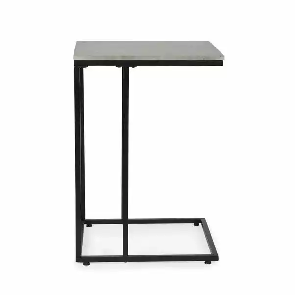 Dunelm Charlie Concrete Effect C-Shaped Side Table 5 Dunelm Charlie Concrete Effect C-Shaped Side Table - Image 5