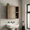Dunelm Fulton Pine Effect Bathroom Wall Cabinet