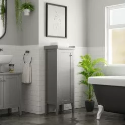Dunelm Lynton Grey Compact Bathroom Medium Unit