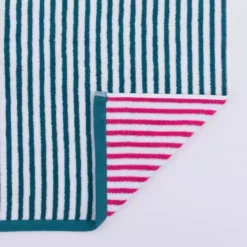 Dunelm Fuscia And Peacock Striped Towel -Dunelm Sales Store 30766377 alt04