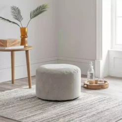 Dunelm Bristol Pewter Pouffe