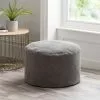 Dunelm Jenson Charcoal Waffle Pouffe