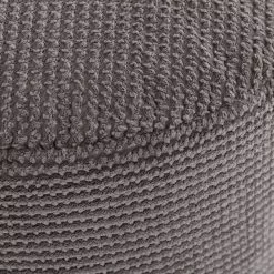 Dunelm Jenson Charcoal Waffle Pouffe 8 Dunelm Jenson Charcoal Waffle Pouffe -Dunelm Sales Store 30766413 alt02