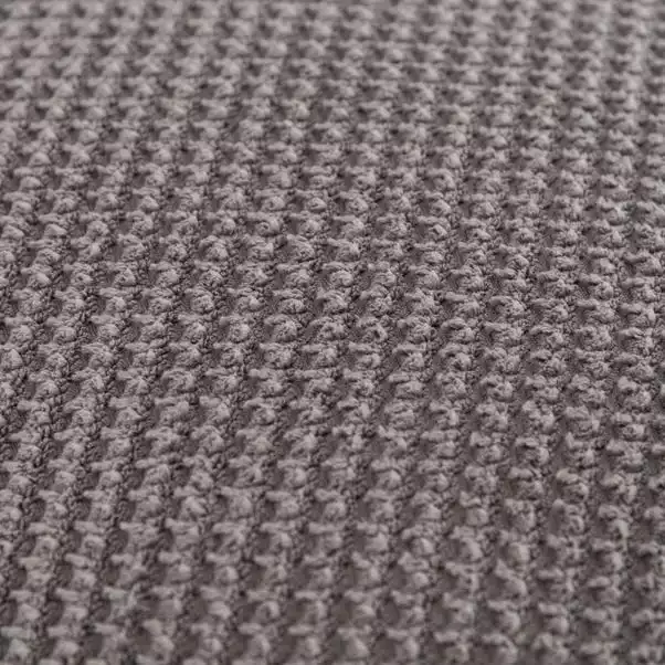Dunelm Jenson Charcoal Waffle Pouffe 4 Dunelm Jenson Charcoal Waffle Pouffe - Image 4