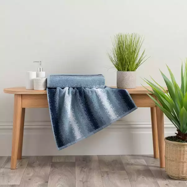 Dunelm Coastal Ombre Striped Towel 1 Dunelm Coastal Ombre Striped Towel