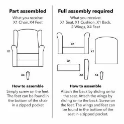 Dunelm Oswald Window Pane Check Wingback Armchair -Dunelm Sales Store 30766634 alt02