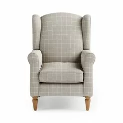 Dunelm Oswald Window Pane Check Wingback Armchair -Dunelm Sales Store 30766634 alt03