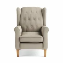 Dunelm Oswald Button Back Faux Wool Wingback Armchair -Dunelm Sales Store 30766640 alt03